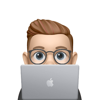 Person peeking over laptop